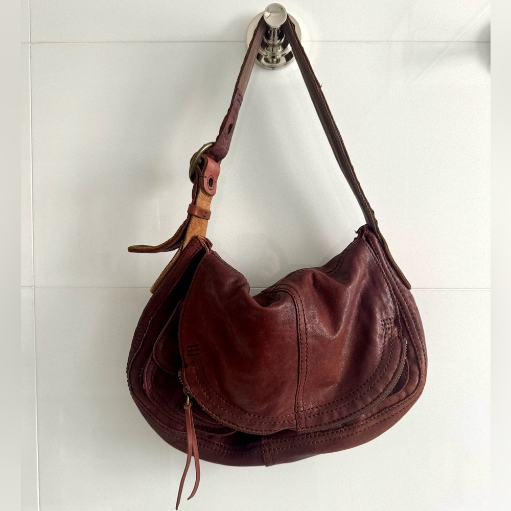 Vintage Inspired Leather Hobo Bag